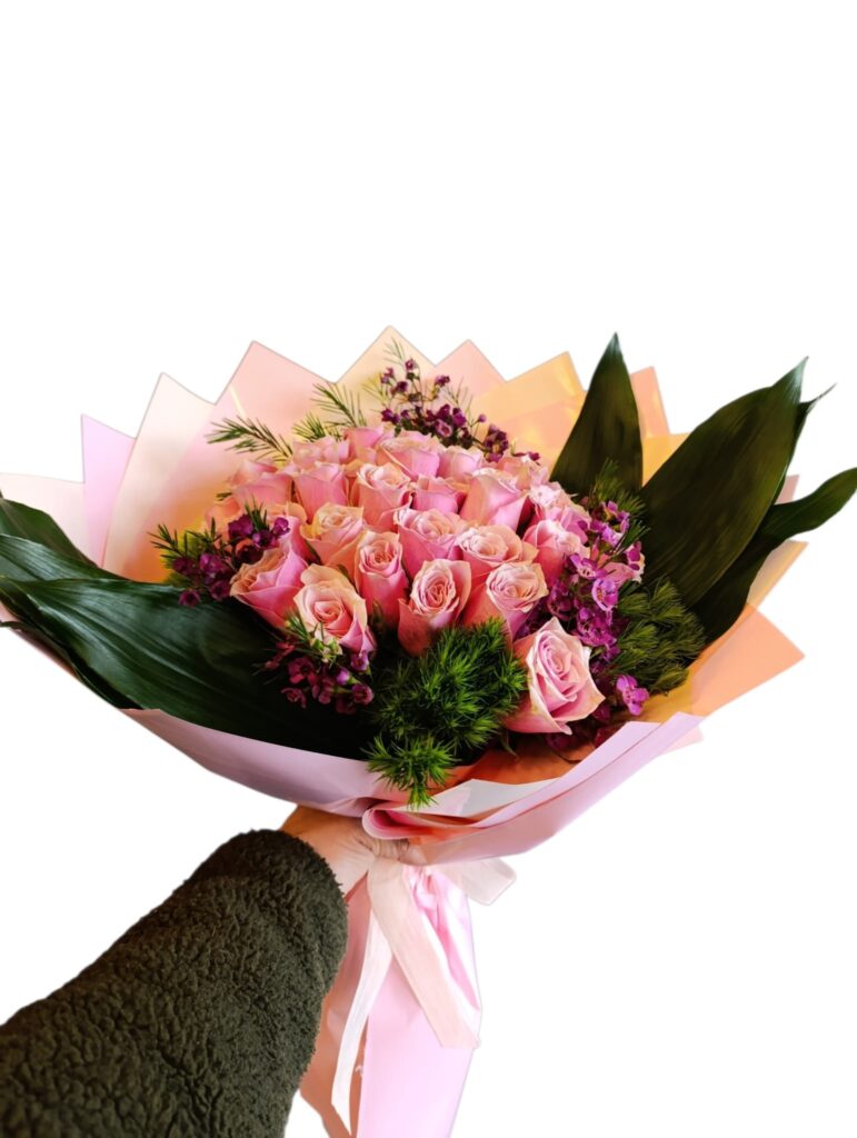Pink Roses Buket
