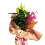 Pembe Pakette Kokulu Lilyum Çiçeği - 1