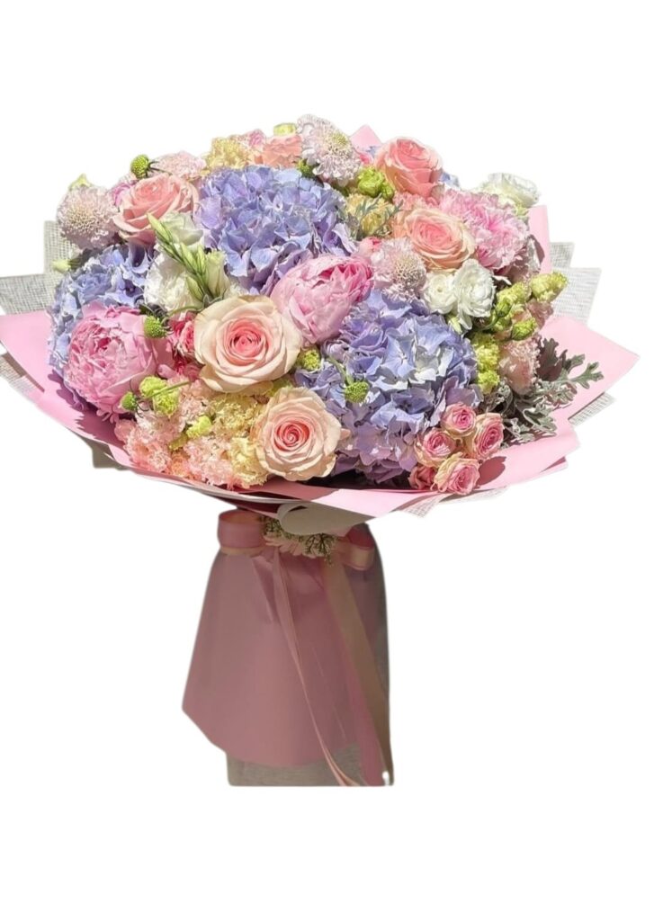 Pink & Blue Harmony Buketi