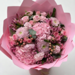 Pembe Masal Ortanca Buketi - 3