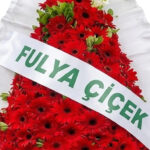 Kırmızı Gerbera ve Beyaz Gladiyo Görkemli Açılış Çelengi - 3